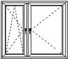 Okno typowe PCV 1165 x 1135 mm